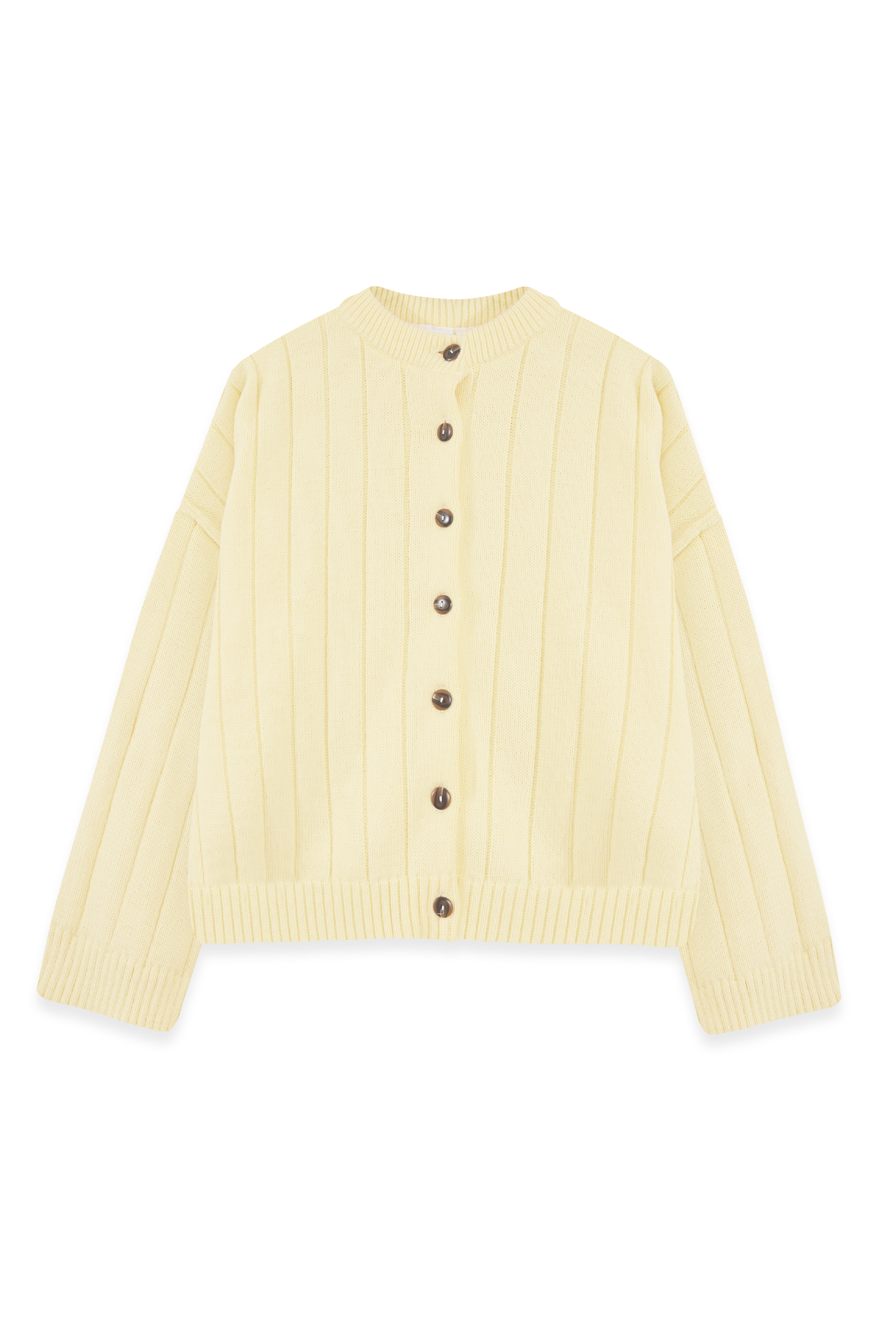 Bryant Button Cardigan in Yellow